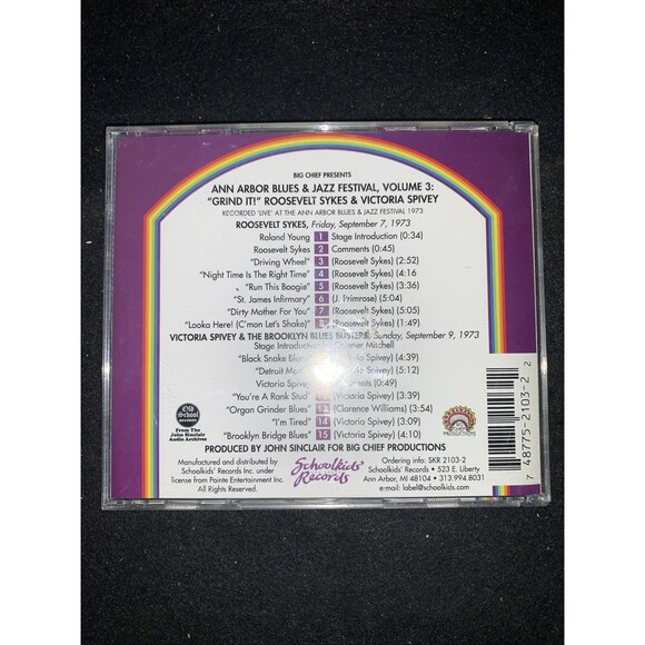 HTF Ann Arbor Blues & Jazz Festival 1973 Vol.3 (CD) 'Grind It!' Roosevelt Sykes - Picture 9 of 10